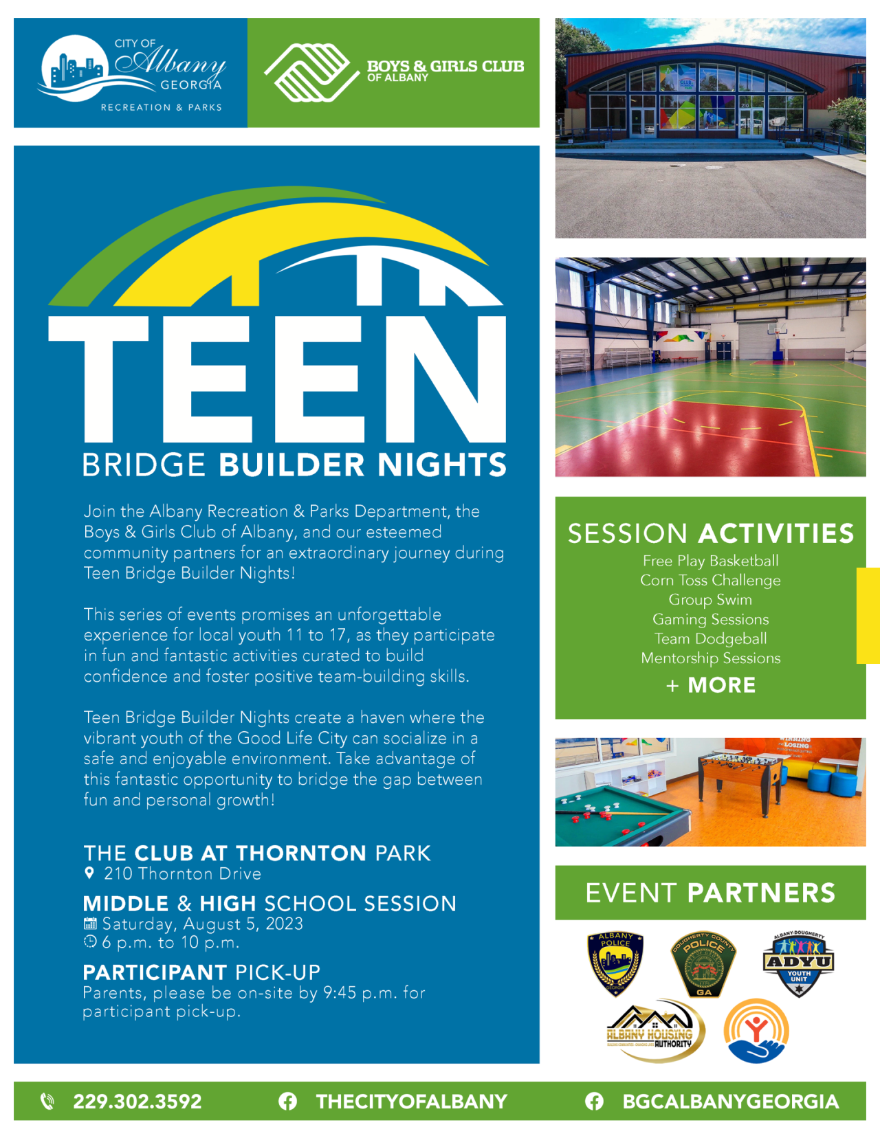 2023 Teen Bridge Builder Nights | Calendar Meeting List | Southwest Georgia  Regional Airport